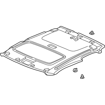 Honda 83200-S82-A11ZA Lining Assy., Roof *NH220L* (Sunroof) (CLEAR GRAY)