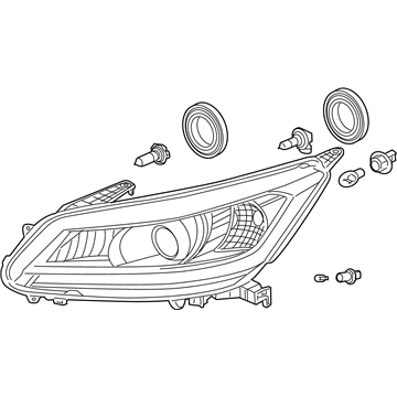 Honda 33100-T2A-A81 Headlight Assembly, Passenger Side