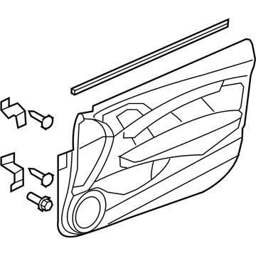 Honda 83520-TE0-A52ZB Lining, R. FR. Door (Lower) *YR327L* (PEARL IVORY)