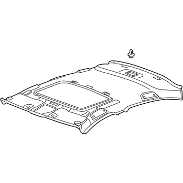 Honda 83200-TP6-A01ZA Lining Assy., Roof *NH686L* (Sunroof) (QP LIGHT WARM GRAY)