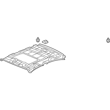 Honda 83200-TS8-A61ZC Lining Assy., Roof *NH167L* (Sunroof) (GRAPHITE BLACK)