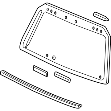 Honda 73201-S10-A00ZA Glass, RR. Windshield (Typevg)(Green) (Asahi)