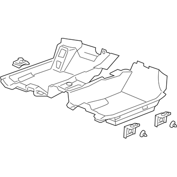 Honda 83301-TP6-A01ZA Carpet Assy., FR. Floor *YR336L* (CHEEK BROWN)