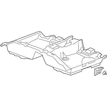 Honda 83302-TP7-Y01ZA Carpet Assy., RR. Floor *YR336L* (CHEEK BROWN)