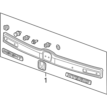 Honda 74890-TM9-A51 Garnish Assembly, Rear License