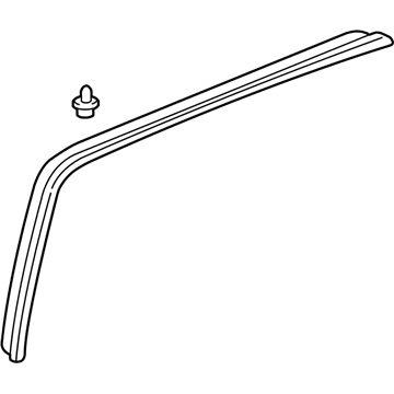 Honda 83761-S0X-A01ZD Garnish Assy., L. FR. Slide Door (Upper) *G50L* (LIGHT FERN)