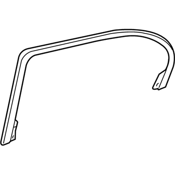 Honda 72982-TP6-A01 Garnish, L. RR. Door Sash (Inner)