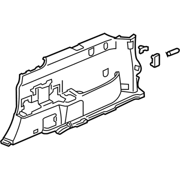 Honda 84660-SCV-A03ZB Lining Assy., L. RR. Side *NH361L* (CF GRAY)