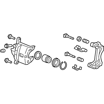 Honda 45018-TEA-T00 Caliper Sub-Assembly, Right Front