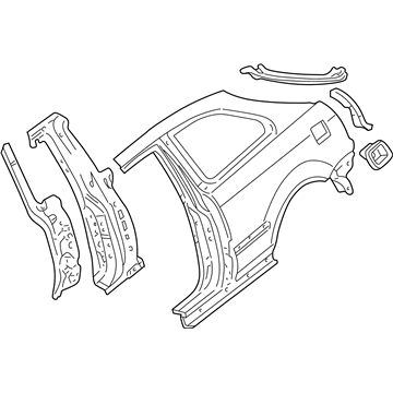 Honda 04636-S00-A11ZZ Panel Set, R. RR. (Outer)