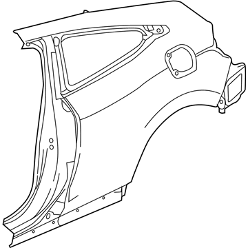 Honda 04646-TBG-A01ZZ Panel Set, L. RR. (Outer)