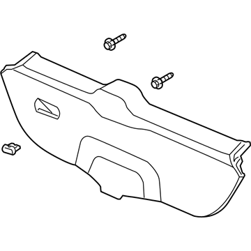 Honda 84431-S5S-E01ZA Lining Assy., Tailgate (Lower)*NH167L* (GRAPHITE BLACK)