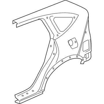 Honda 04646-T0J-A90ZZ Panel Set, L. RR. (Outer) (DOT)