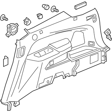 Honda 84667-TG7-A01ZA Lining Assy., L. RR. Side *NH900L* (DEEP BLACK)