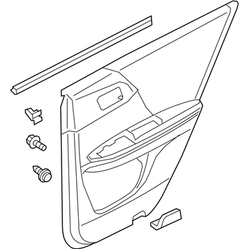 Honda 83700-T3V-A61ZA Lining Assy., R. RR. Door *NH882L* (PLATINUM GRAY)