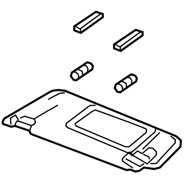 Honda 83230-TRT-A52ZA Sunvisor Assembly, Passenger Side (Platinum Gray) (Mirror)