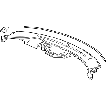 Honda 77104-TEC-P02ZA Garnish Assy., FR. Defroster *NH900L* (DEEP BLACK)