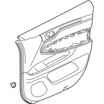 Honda 83501-THR-A31ZB Lining, R. FR. Door Assy. (Lower) *NH836L* (WISTERIA LIGHT GRAY)