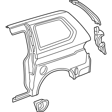 Honda 04646-S0X-406ZZ Panel Set, L. RR. (Outer) (DOT)