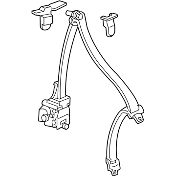 Honda 04824-SCV-A01ZC Outer Set, Right Rear Seat Belt (Clear Gray)