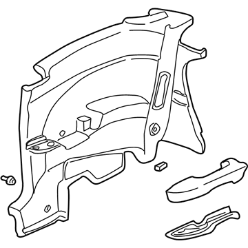 Honda 83780-S5P-A11ZA Lining Assy., L. Side *NH167L* (GRAPHITE BLACK)