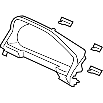 Honda 77200-TK8-A01ZA Panel Assy., Meter *NH167L* (GRAPHITE BLACK)