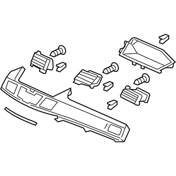 Honda 77246-TK8-A11ZA Panel Set, Center *NH167L* (Navigation) (GRAPHITE BLACK)