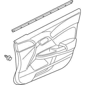 Honda 83500-TT1-A02ZA Lining Assy., R. FR. Door (Typet)