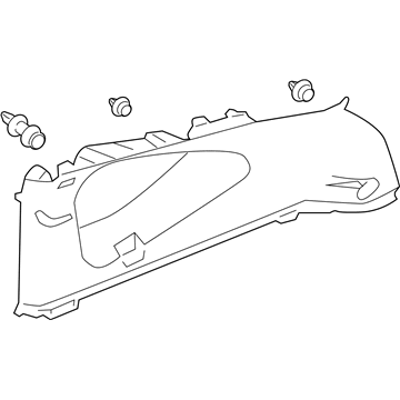 Honda 84131-TLA-A01ZB Garnish Assy., R. Quarter Pillar *NH836L* (WISTERIA LIGHT GRAY)