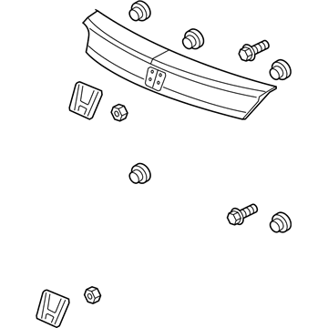Honda 74890-TS8-309ZA Garnish Assy., Trunk Lid *YR600M* (KONA COFFEE METALLIC)