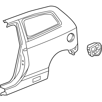 Honda 04646-S5S-A90ZZ Panel Set, L. RR. (Outer) (DOT)