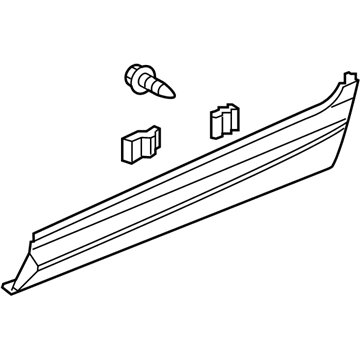 Honda 75333-TG7-A11 GARNISH ASSY., L. RR. DOOR (LOWER)