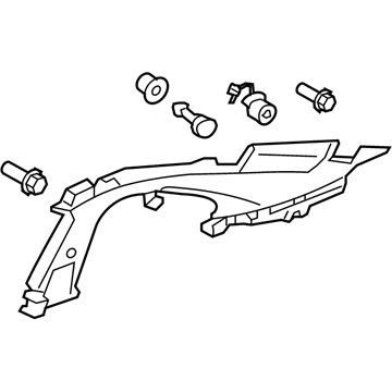 Honda 84180-SVA-A11ZB Garnish Assy., L. Quarter Pillar *NH598L* (ATLAS GRAY)