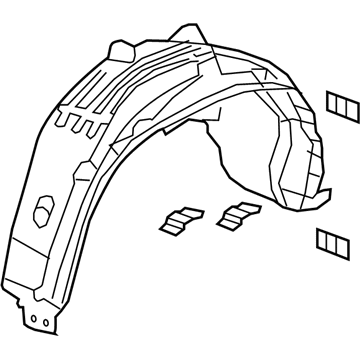 Honda 74551-TG7-A00 Fender, R. RR. (Inner)