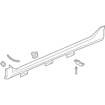 Honda 71850-TGG-A30ZH Garnish Assy., L. Side Sill *NH731P* (CRYSTAL BLACK PEARL)