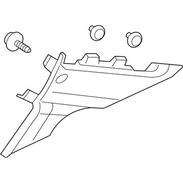 Honda 84180-TR0-A01ZB Garnish Assy., L. RR. Pillar *NH686L* (WARM GRAY)