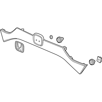 Honda 74890-TXM-A01ZH Garnish Assembly, Rear License (Platinum White Pearl)