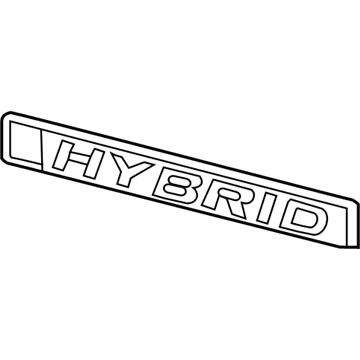 Honda 75723-TXM-A01 Emblem, Rear Hybrid