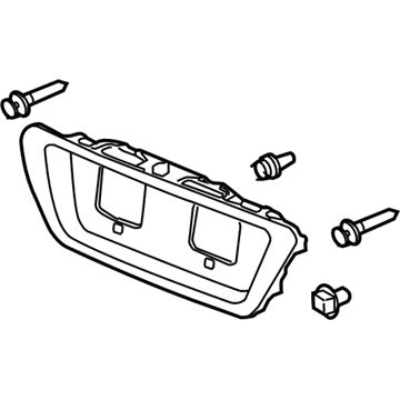 Honda 74890-SDN-A01ZA Garnish Assembly, Rear License (Sapphire Blue Pearl)