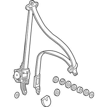 Honda 04814-TM8-A01ZD Outer Set, Right Front Seat Belt (Type V)