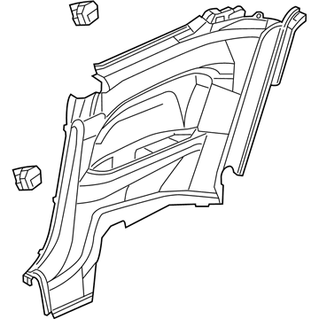 Honda 83780-TS8-A01ZA Lining Assy., L. RR. Side *NH167L* (GRAPHITE BLACK)