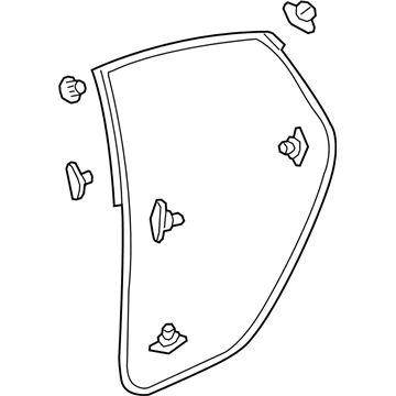 Honda 72850-TBA-A01 Weatherstrip,L RR Door