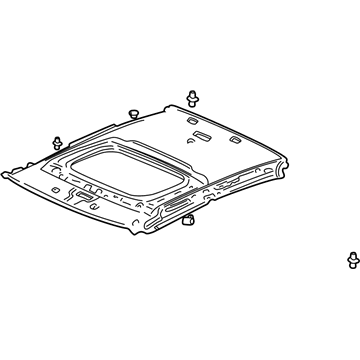 Honda 83200-S5D-A53ZA Lining Assy., Roof *NH220L* (Sunroof) (CLEAR GRAY)