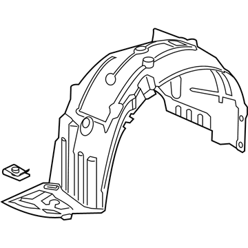 Honda 74100-TXM-A00 Fender Right, Front Inner