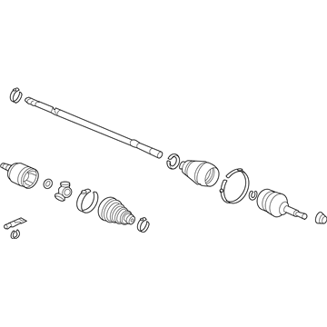 Honda 44306-TP6-305 Driveshaft Assembly, Driver Side