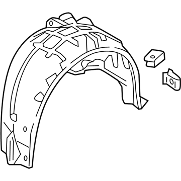 Honda 74592-TGG-A01 Fender Left, Rear Inner