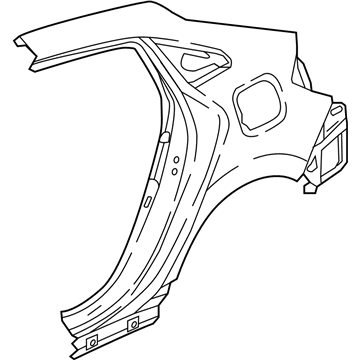 Honda 04646-TGG-A00ZZ Panel Set, L. RR. (Outer)