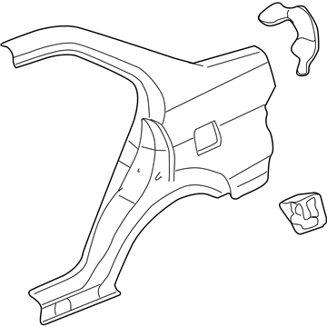 Honda 04636-S5D-A91ZZ Panel Set, R. RR. (Outer) (DOT)