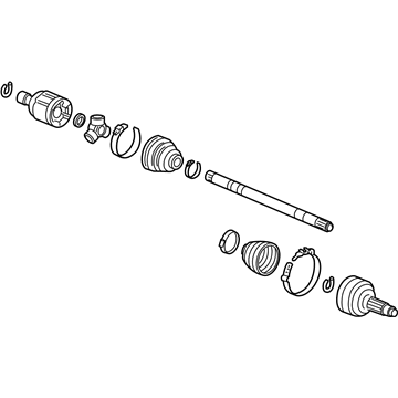 Honda 44305-TZ5-A31 Driveshaft Assembly, Passenger Side