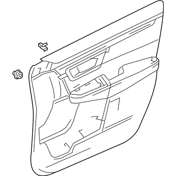 Honda 83500-TLA-A01ZC Lining Assy., R. FR. Door *NH836L* (WISTERIA LIGHT GRAY)